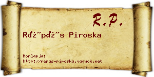 Répás Piroska névjegykártya