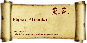 Répás Piroska névjegykártya