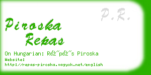 piroska repas business card
